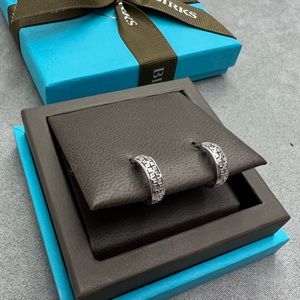 Birks Muse Sterling Silver Hoop Earrings (NWT)